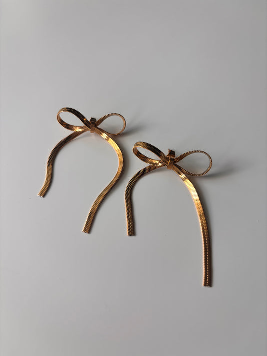 Rita Dangling Bow Earrings